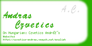 andras czvetics business card